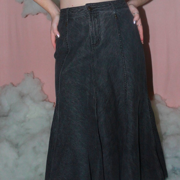 Denim Circle Skirt - Picture 1 of 6